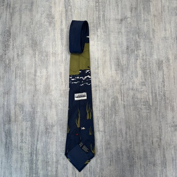 Vintage Droopy Dog Scuba Golf Blue Neck Tie Ocean - Picture 5 of 8